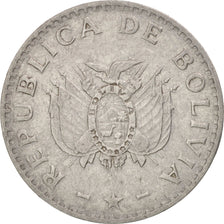 Bolivia, 5 Centavos, 1987, AU(50-53), Stainless Steel, KM:201