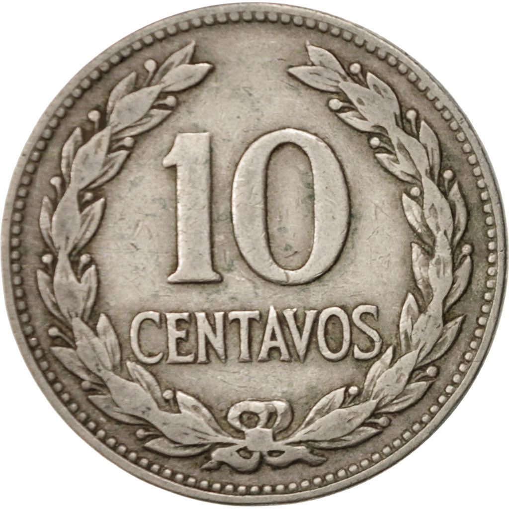 El Salvador, 10 Centavos, 1972, VF(20-25), Copper-nickel, KM:130