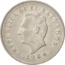 Moneda, El Salvador, 5 Centavos, 1984, MBC+, Níquel recubierto de acero