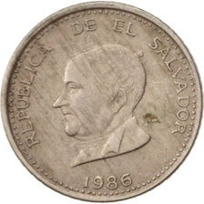 El Salvador, 25 Centavos, 1986, Mexico City, MBC, Cobre - níquel, KM:139a