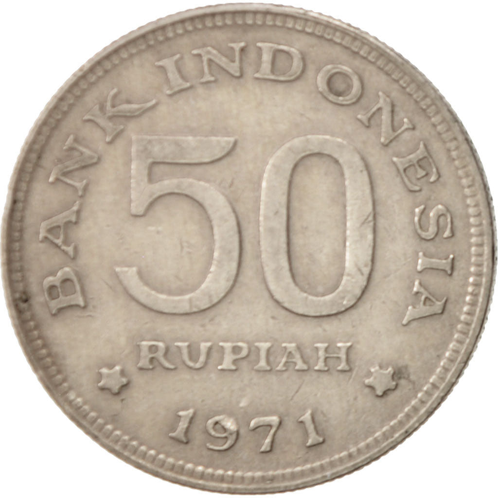 Coin, Indonesia, 50 Rupiah, 1971, EF(40-45), Copper-nickel, KM:35
