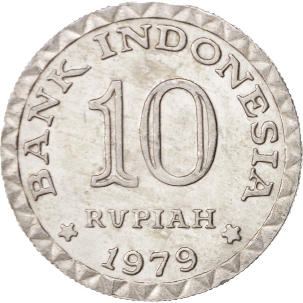 Coin, Indonesia, 10 Rupiah, 1979, MS(60-62), Aluminum, KM:44
