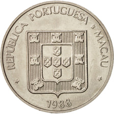 Macau, 5 Patacas, 1988, Singapore Mint, MS(60-62), Copper-nickel, KM:24.1