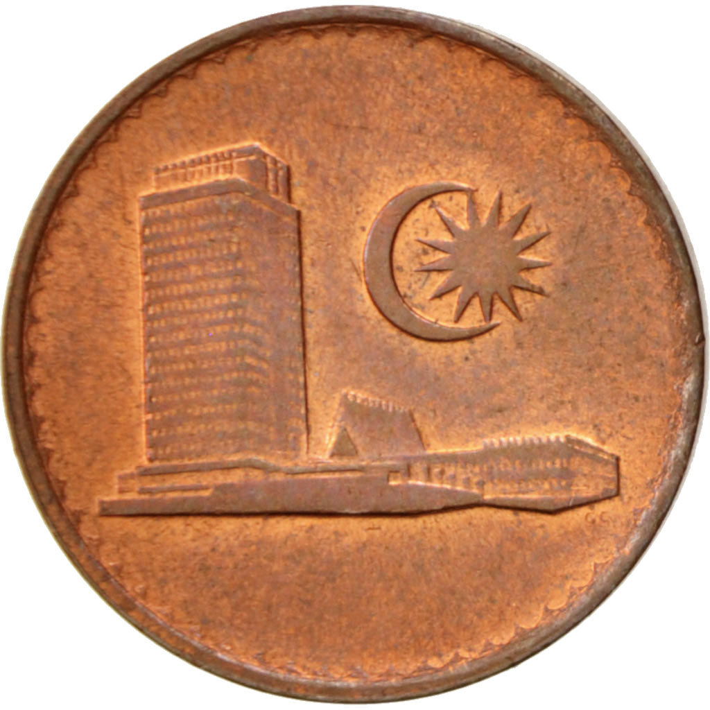 Coin, Malaysia, Sen, 1986, AU(55-58), Copper Clad Steel, KM:1a