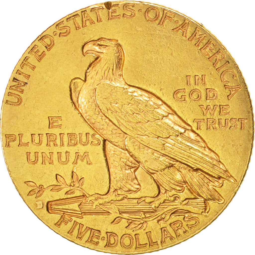 United States, Indian Head, $5, 1909, Denver, AU(50-53), Gold, KM:129