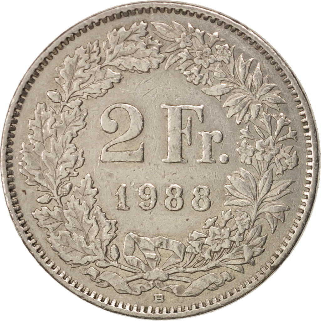 Monnaie, Suisse, 2 Francs, 1988, Bern, TTB, Copper-nickel, KM:21a.3