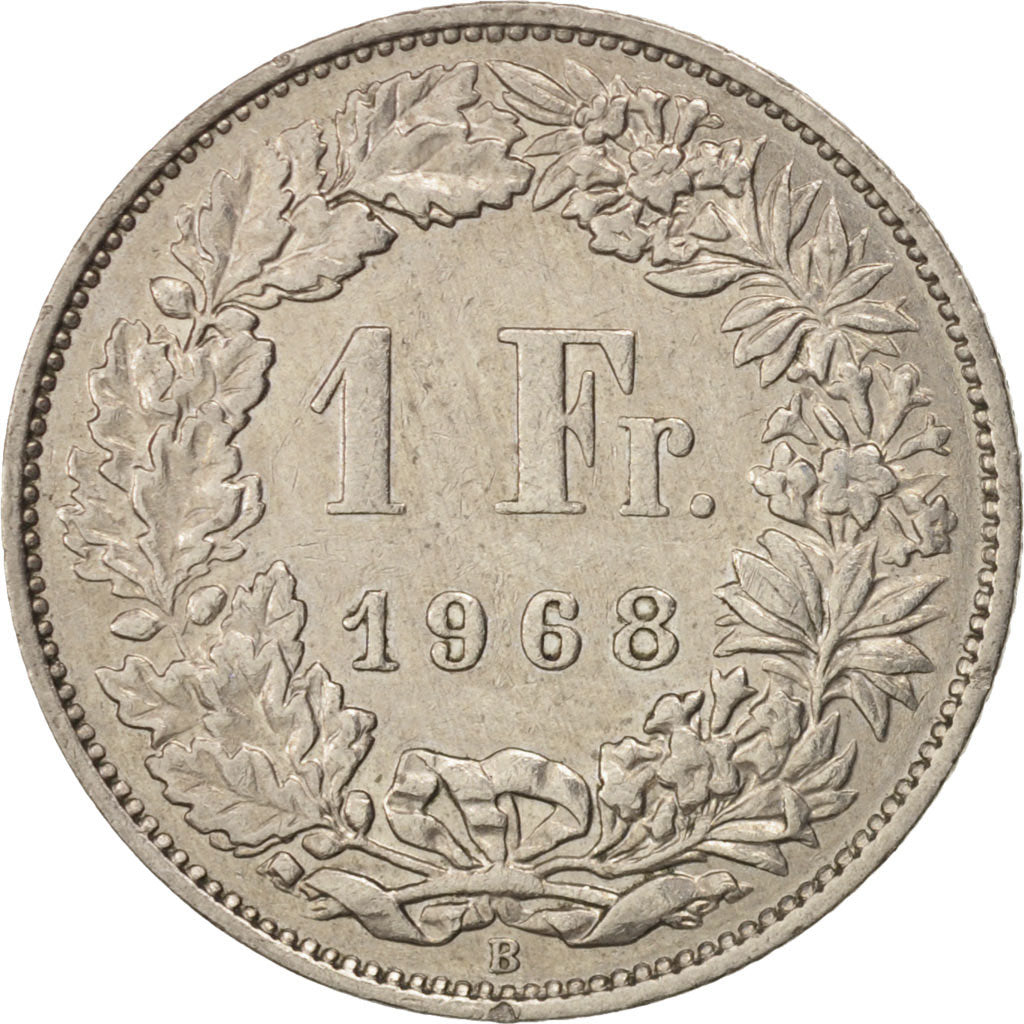 Monnaie, Suisse, Franc, 1968, Bern, TTB+, Copper-nickel, KM:24a.1