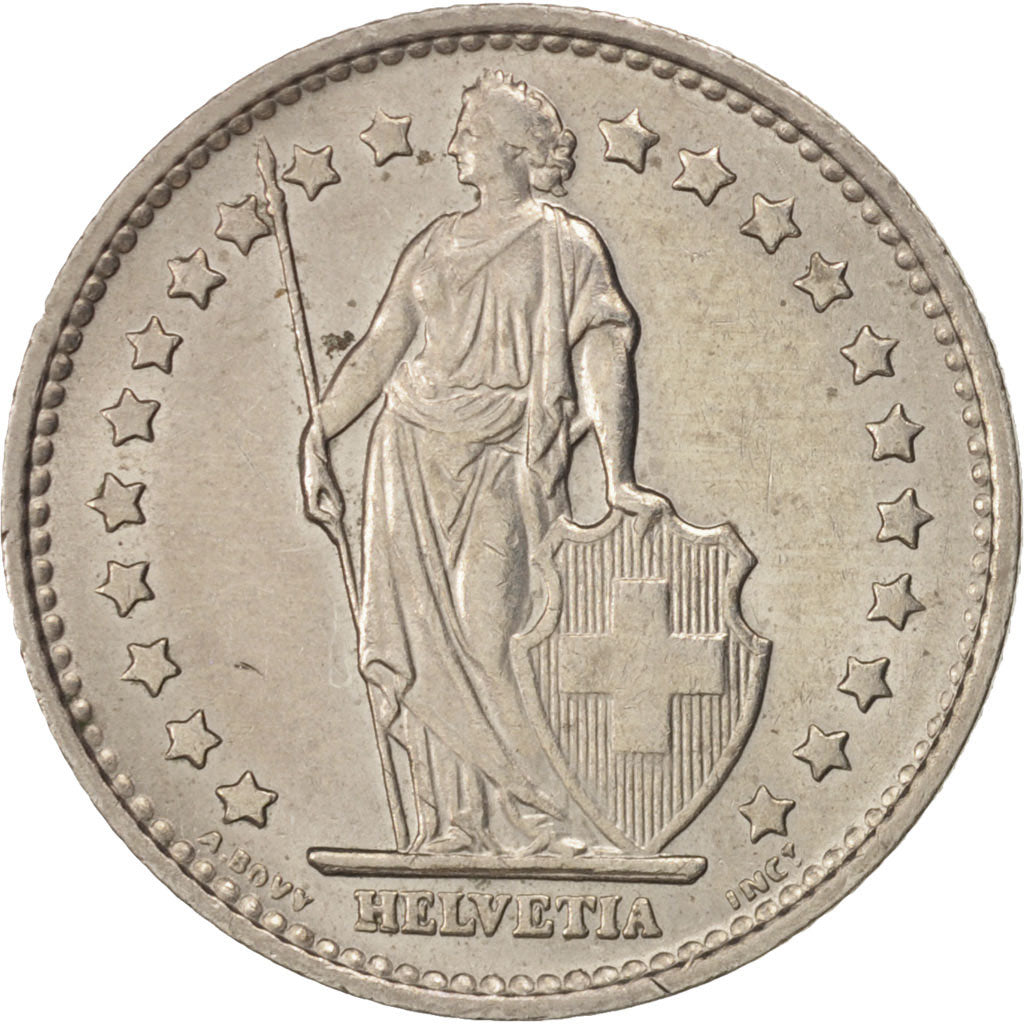 Münze, Schweiz, Franc, 1970, Bern, VZ, Copper-nickel, KM:24a.1