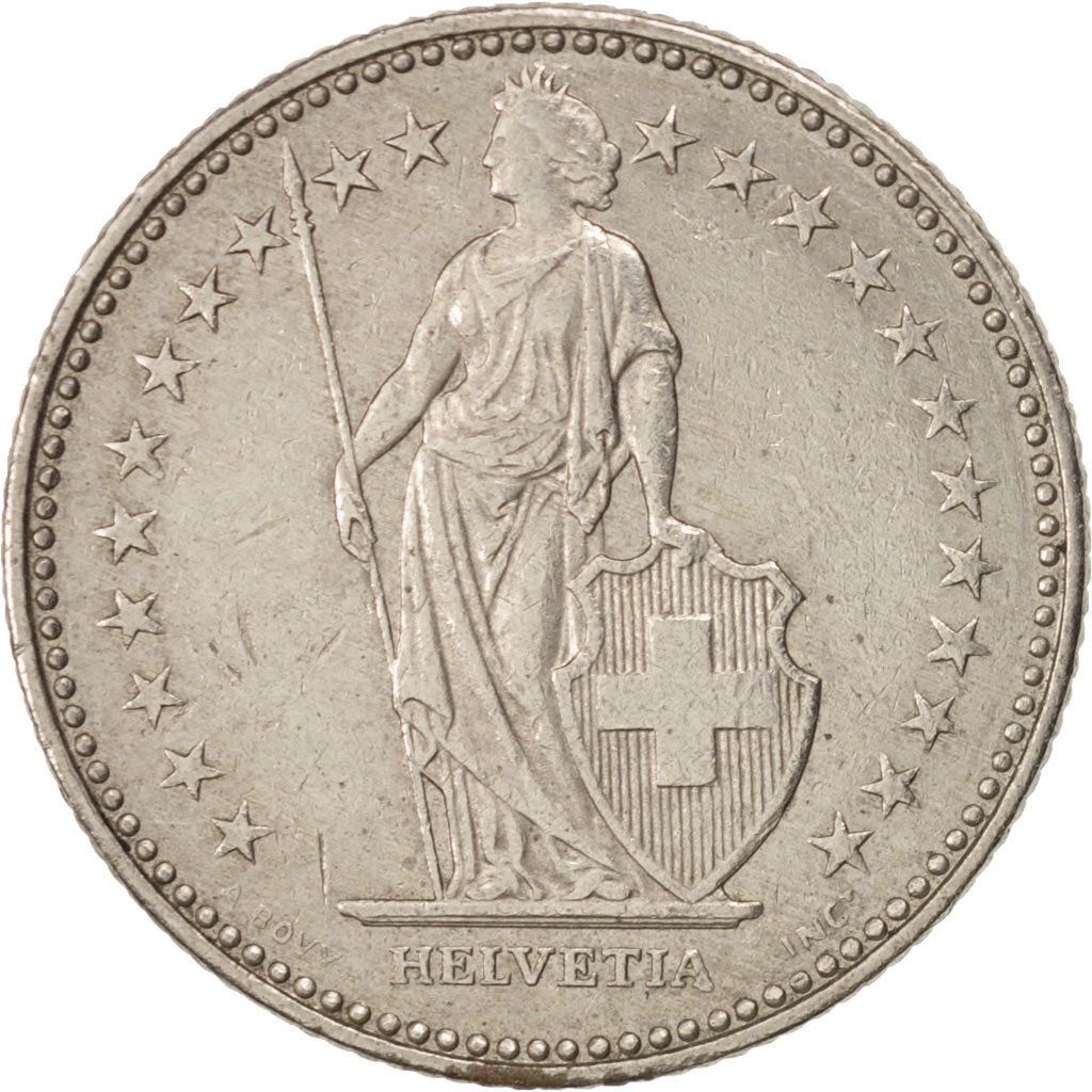Coin, Switzerland, Franc, 1992, Bern, AU(50-53), Copper-nickel, KM:24a.3