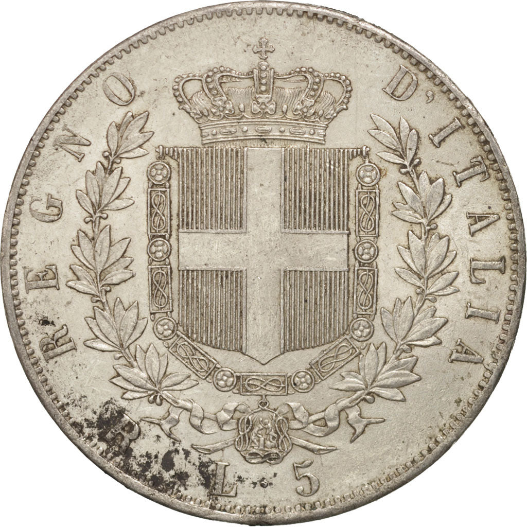 Monnaie, Italie, Vittorio Emanuele II, 5 Lire, 1876, Rome, SUP, Argent, KM:8.4
