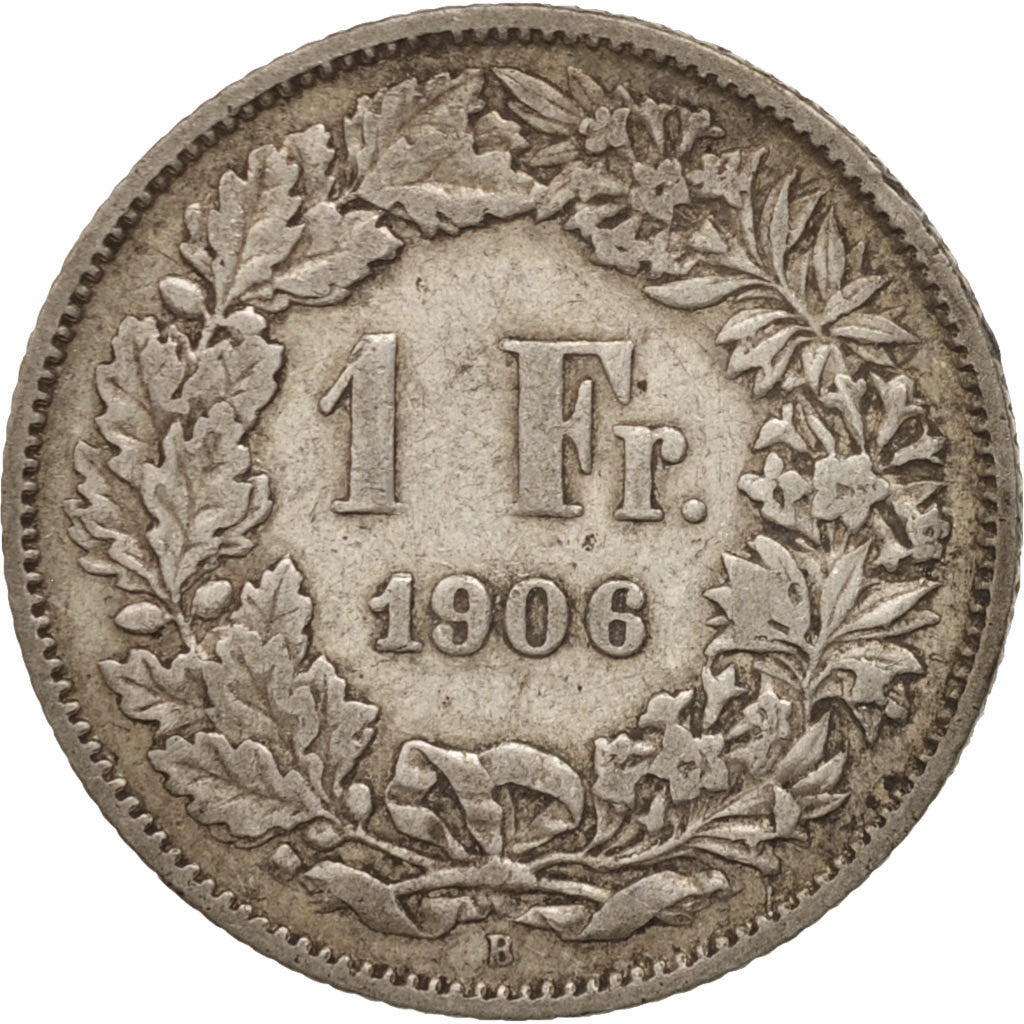 Svizzera, Franc, 1906, Bern, MB, Argento, KM:24