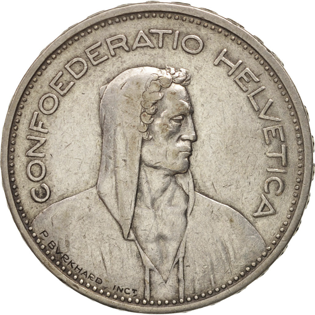 Schweiz, 5 Francs, 1932, Bern, SS, Silber, KM:40