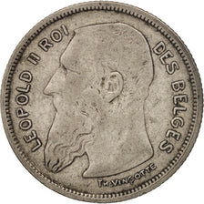 Belgium, 2 Francs, 2 Frank, 1909, VF(20-25), Silver, KM:58.1