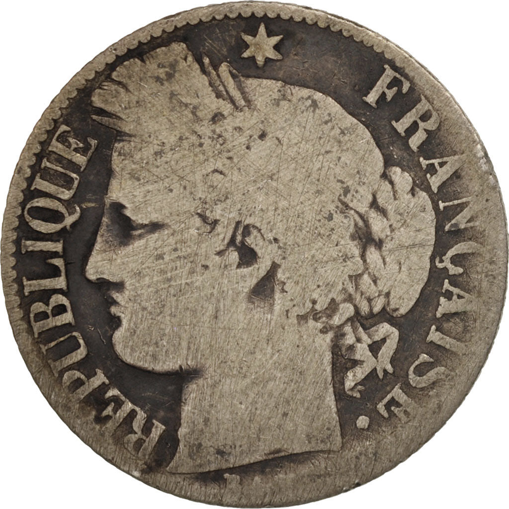 France, Cérès, Franc, 1888, Paris, F(12-15), Silver, KM:822.1