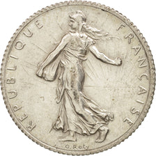 France, Semeuse, Franc, 1916, Paris, AU(50-53), Silver, KM:844.1, Gadoury:467
