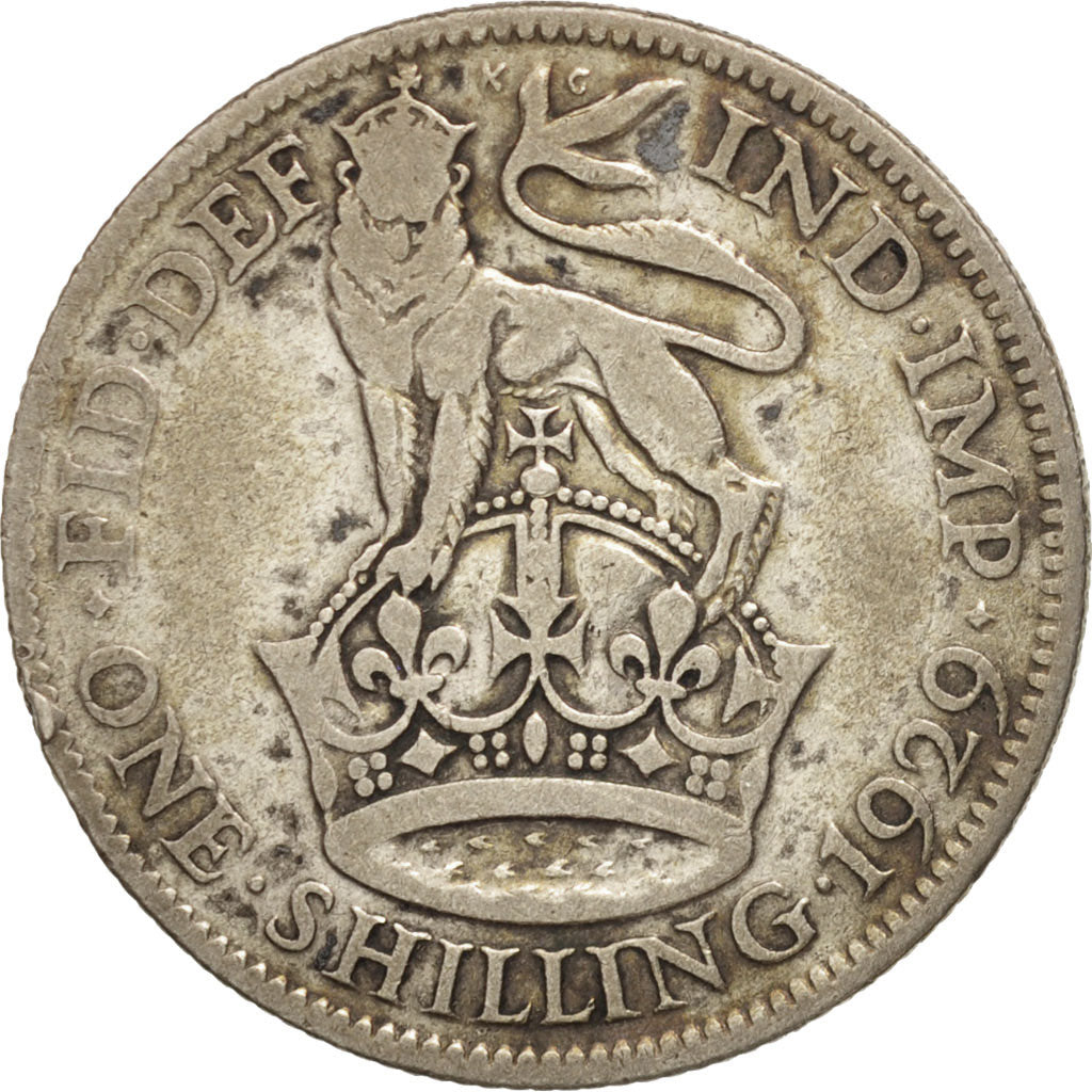 Moneta, Gran Bretagna, George V, Shilling, 1929, B+, Argento, KM:833