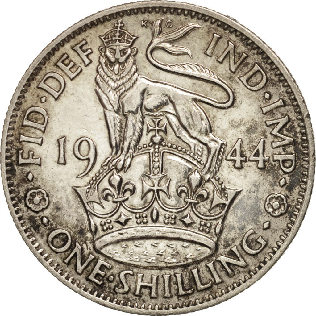 Coin, Great Britain, George VI, Shilling, 1944, AU(55-58), Silver, KM:853