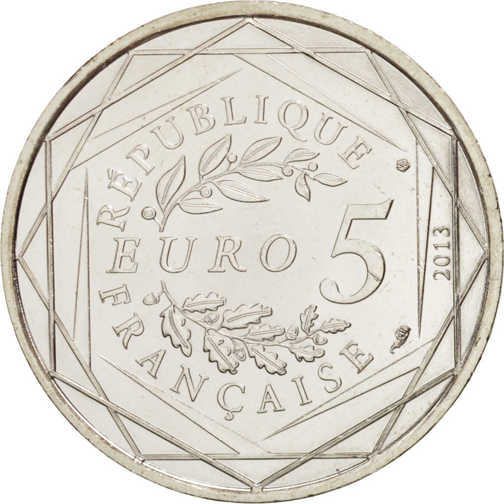 Moneta, Francia, 5 Euro, 2013, SPL, Argento