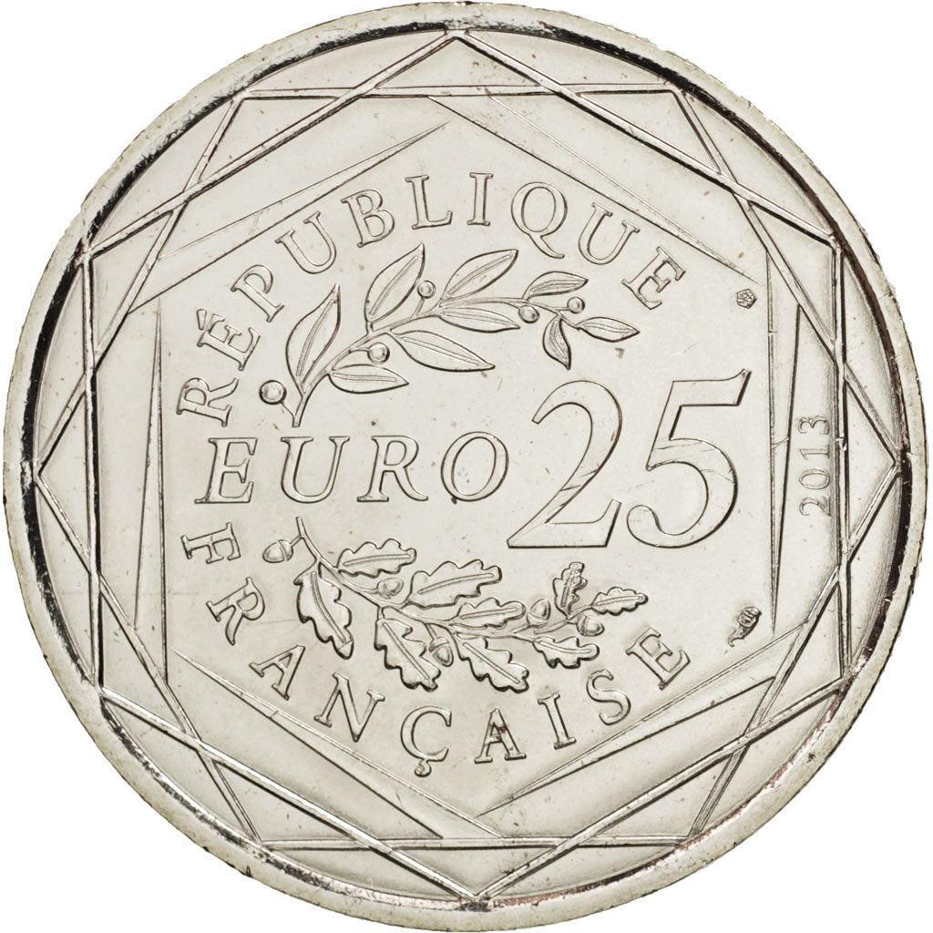 Coin, France, 25 Euro, 2013, MS(63), Silver