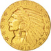 United States, Indian Head, $5, 1913, Philadelphia, EF(40-45), Gold, KM:129