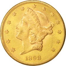 Estados Unidos, Liberty Head, $20, Double Eagle, 1898, San Francisco, KM:74.3
