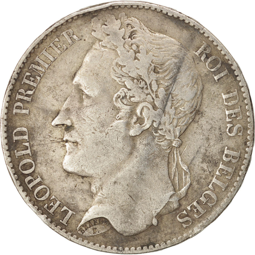Belgium, Leopold I, 5 Francs, 5 Frank, 1849, VF(30-35), Silver, KM:3.2