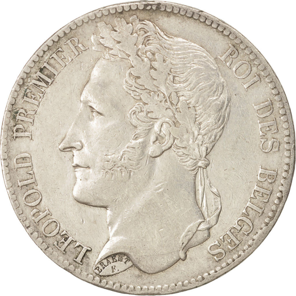 Belgium, Leopold I, 5 Francs, 5 Frank, 1844, EF(40-45), Silver, KM:3.1