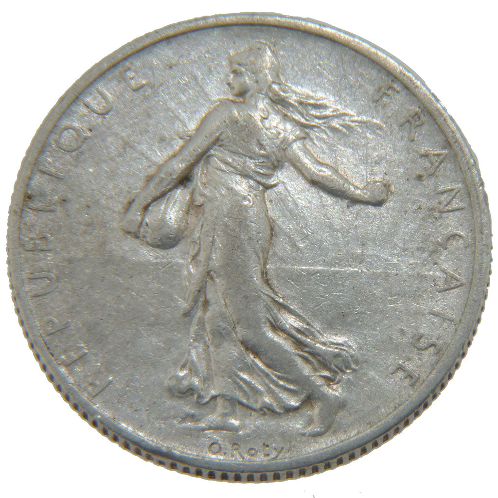 FRANCE, Semeuse, 2 Francs, 1908, Paris, KM #845.1, EF(40-45), Silver, 27,...