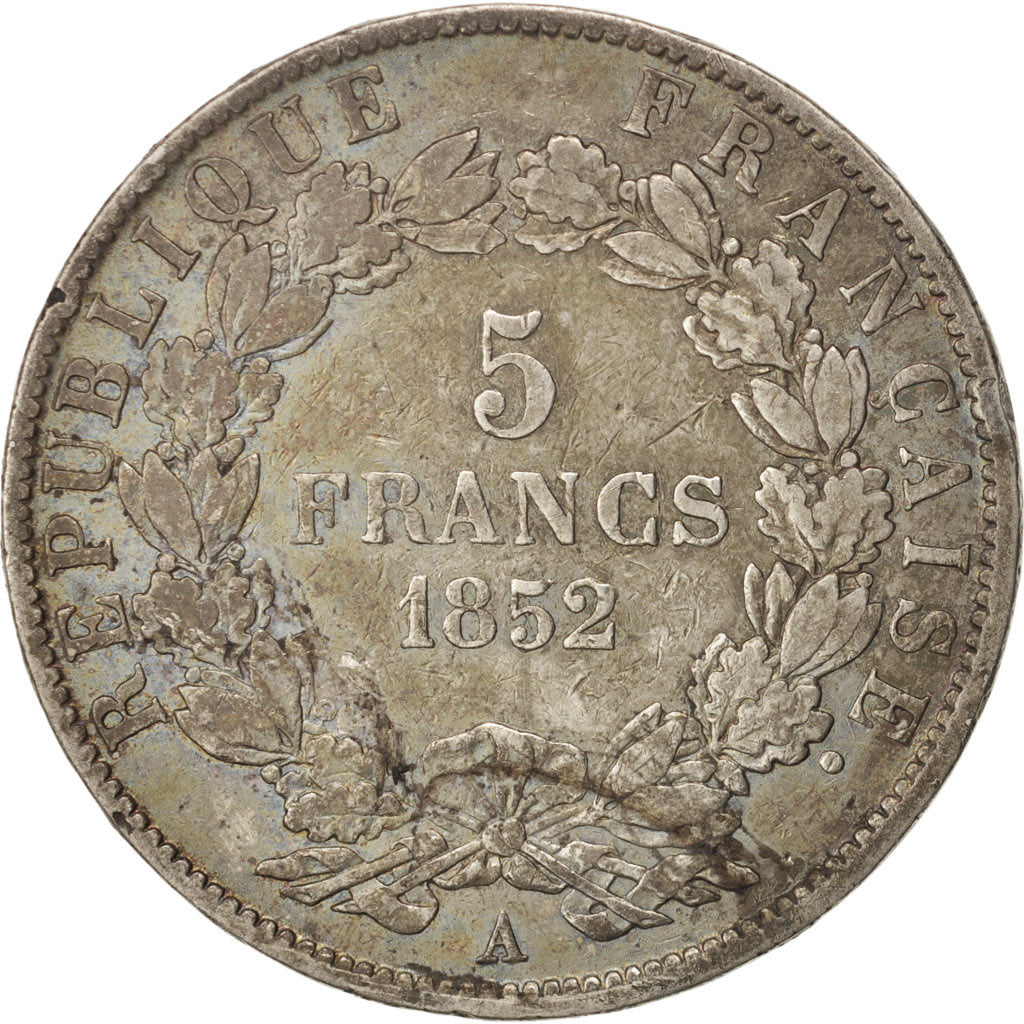 France, Napoléon III, 5 Francs, 1852, Paris, VF(30-35), Silver, KM:773.1