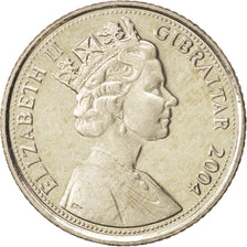 Moneda, Gibraltar, Elizabeth II, 10 Pence, 2004, SC+, Cobre - níquel, KM:1047