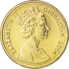 Gibraltar, Elizabeth II, Pound, 2004, Pobjoy Mint, MS(63), Nickel-brass, KM:1051