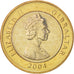 Gibraltar, Elizabeth II, 2 Pounds, 2004, MS(63), Bi-Metallic, KM:1072