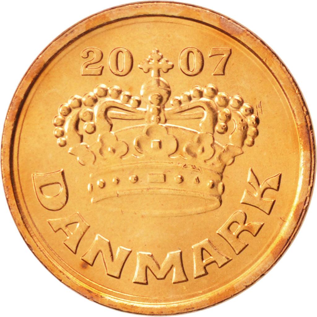 Münze, Dänemark, Margrethe II, 25 Öre, 2007, Brondby, STGL, Bronze, KM:868.2