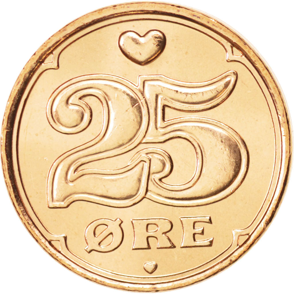 Münze, Dänemark, Margrethe II, 25 Öre, 2007, Brondby, STGL, Bronze, KM:868.2