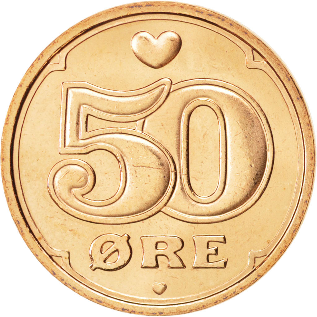 Denmark, Margrethe II, 50 Öre, 2006, Brondby, MS(64), Bronze, KM:866.3