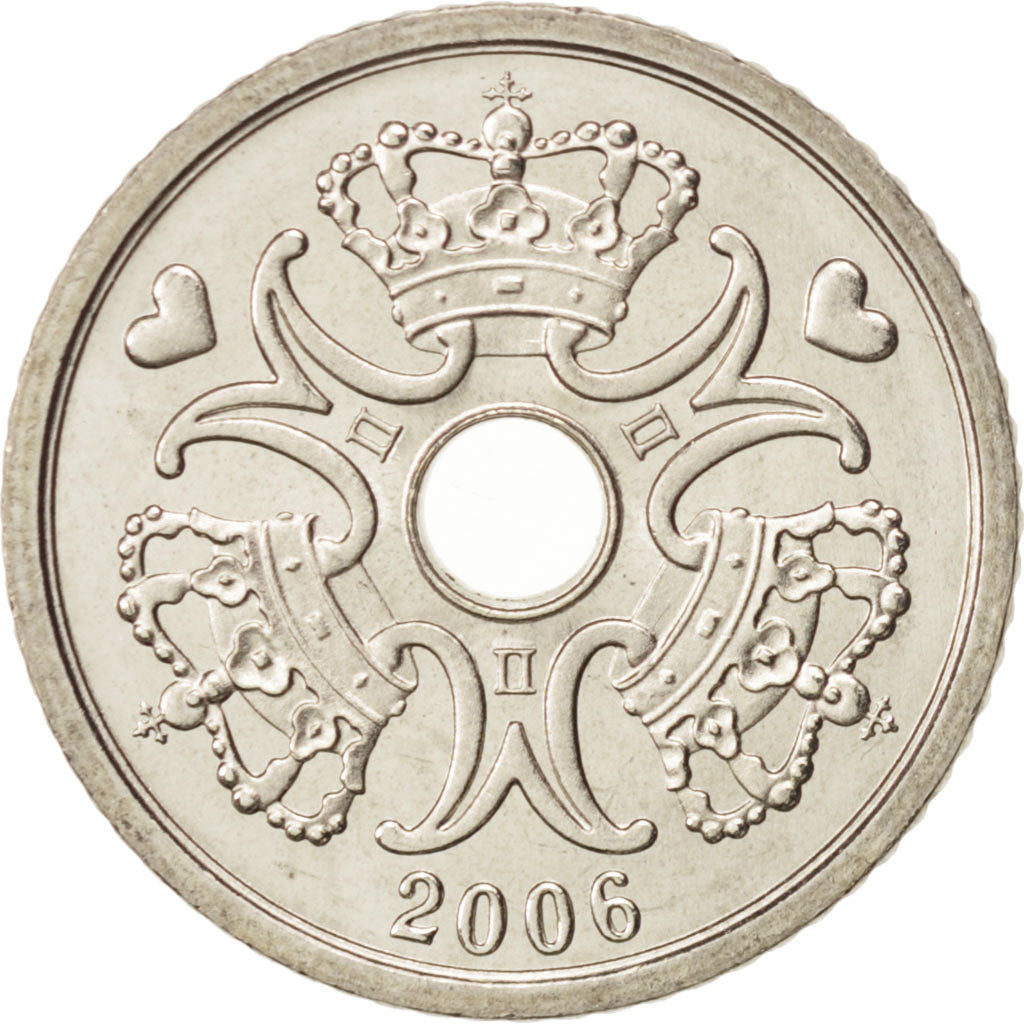 Coin, Denmark, Margrethe II, Krone, 2006, Brondby, MS(65-70), Copper-nickel