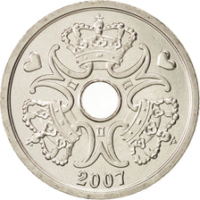 Denmark, Margrethe II, 2 Kroner, 2007, Brondby, MS(65-70), Copper-nickel