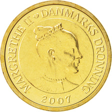 Denmark, Margrethe II, 10 Kroner, 2007, Copenhagen, MS(64), Aluminum-Bronze
