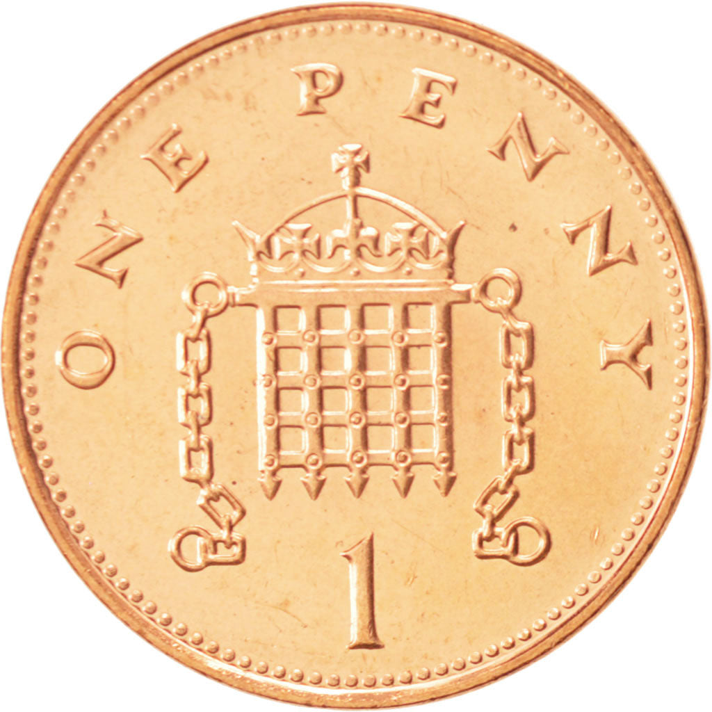 Great Britain, Elizabeth II, Penny, 1998, British Royal Mint, MS(64), Silver