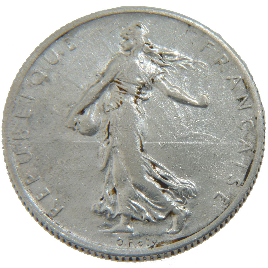 FRANCE, Semeuse, 2 Francs, 1910, Paris, KM #845.1, EF(40-45), Silver, 27,...