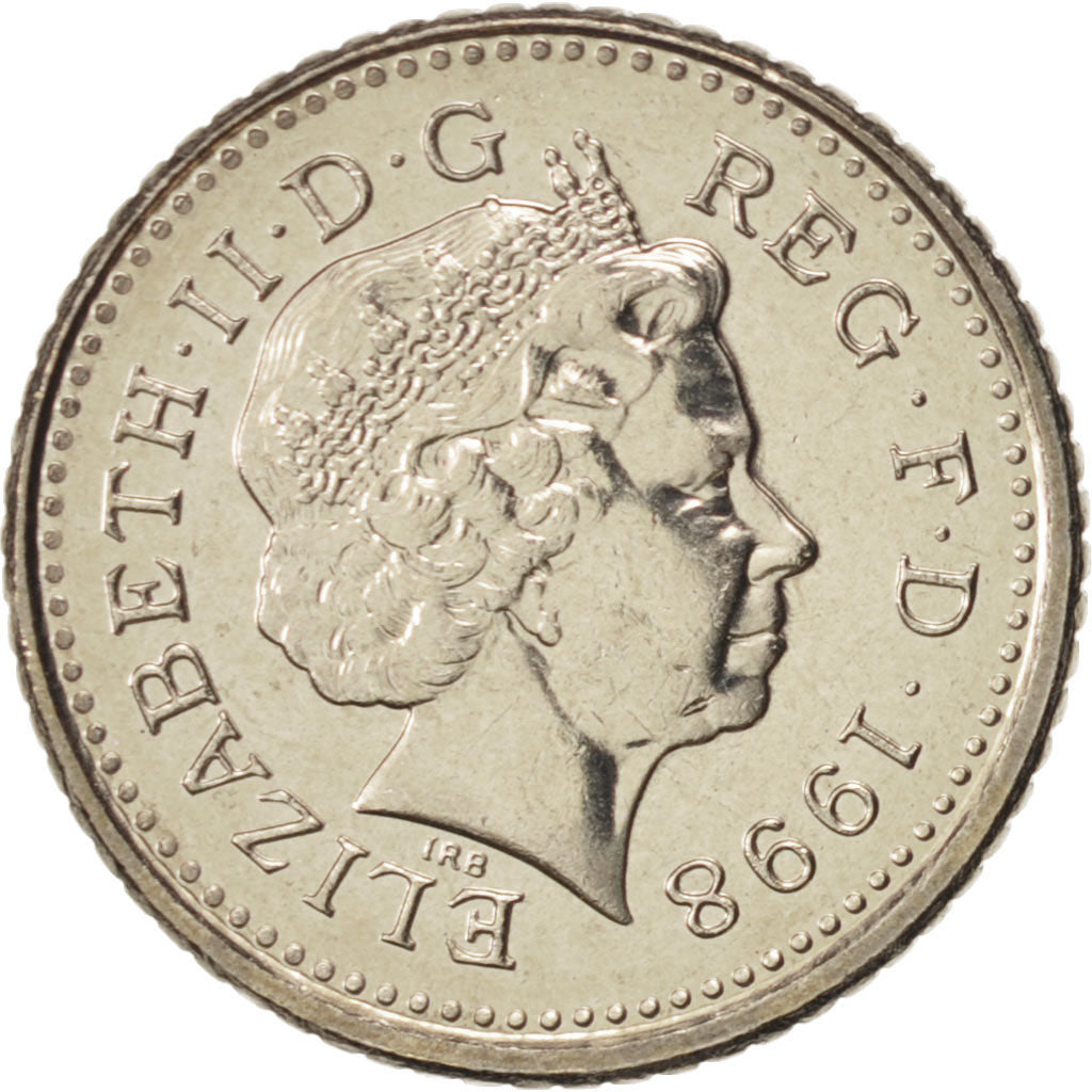 Great Britain, Elizabeth II, 5 Pence, 1998, MS(64), Copper-nickel, KM:988
