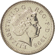 Great Britain, Elizabeth II, 5 Pence, 1998, MS(64), Copper-nickel, KM:988