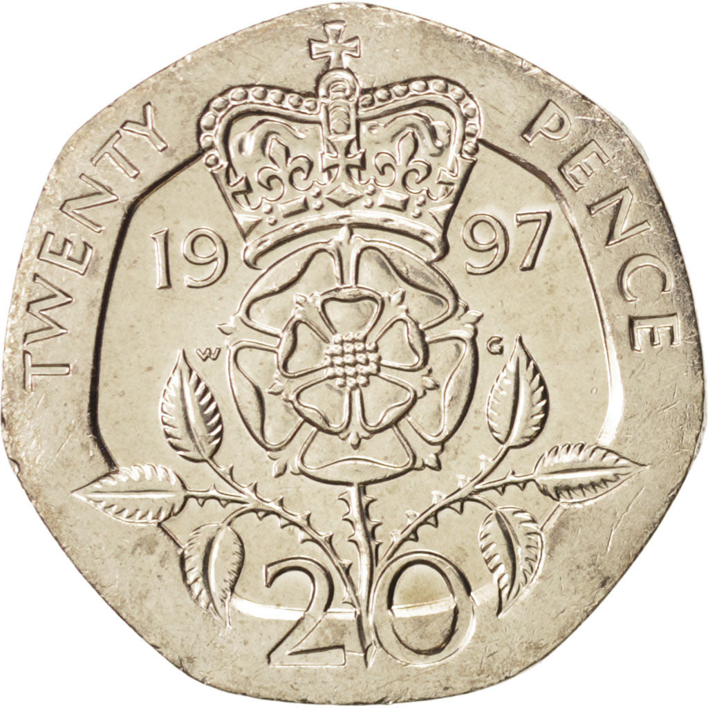 Münze, Großbritannien, Elizabeth II, 20 Pence, 1997, UNZ+, Copper-nickel