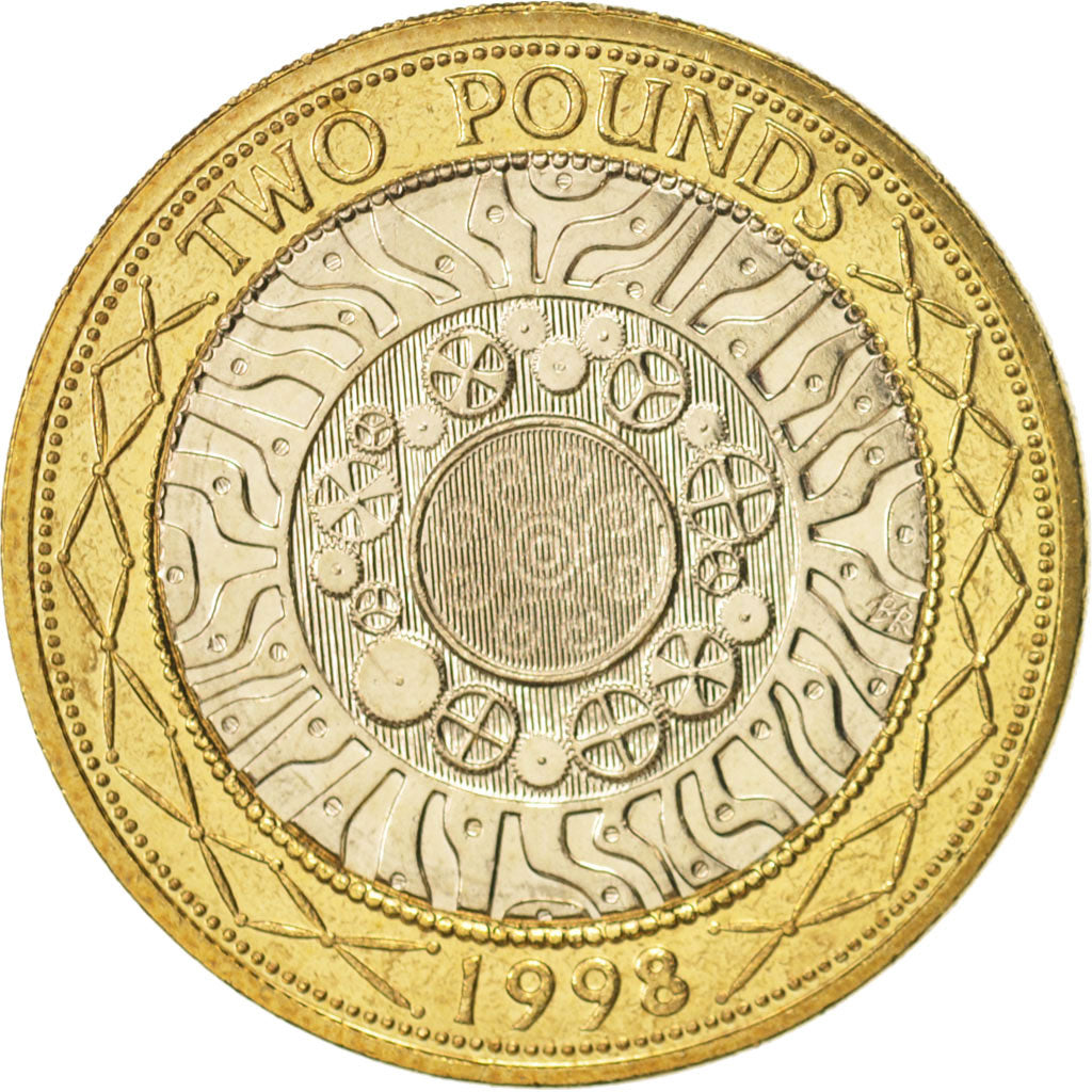 Coin, Great Britain, Elizabeth II, 2 Pounds, 1998, MS(63), Bi-Metallic, KM:994