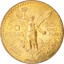 Mexico, 50 Pesos, 1946, Mexico City, MS(60-62), Gold, KM:481