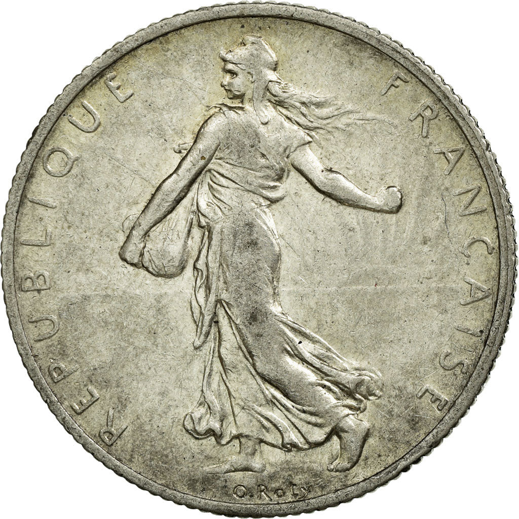 Coin, France, Semeuse, 2 Francs, 1910, Paris, AU(55-58), Silver, KM:845.1