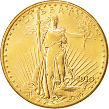 United States, Saint-Gaudens, $20, 1910, U.S. Mint, Denver, AU(50-53), KM:131