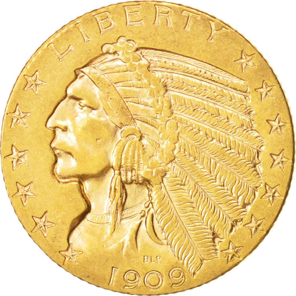 United States, Indian Head, $5, 1909, Denver, AU(50-53), Gold, KM:129