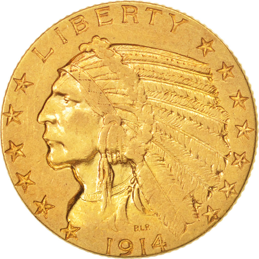 Vereinigte Staaten, Indian Head, $5, 1914, Philadelphia, SS, KM:129