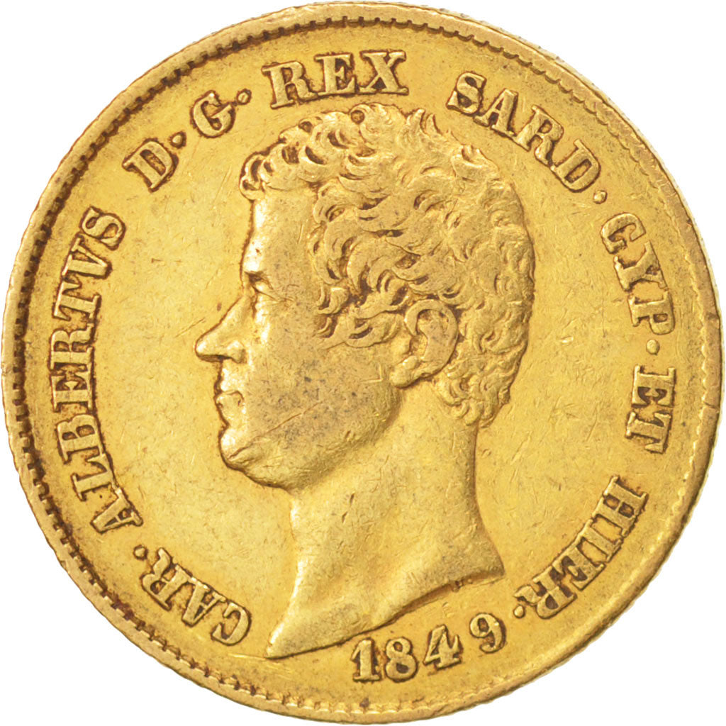 Coin, ITALIAN STATES, SARDINIA, Carlo Alberto, 20 Lire, 1849, Genoa, EF(40-45)